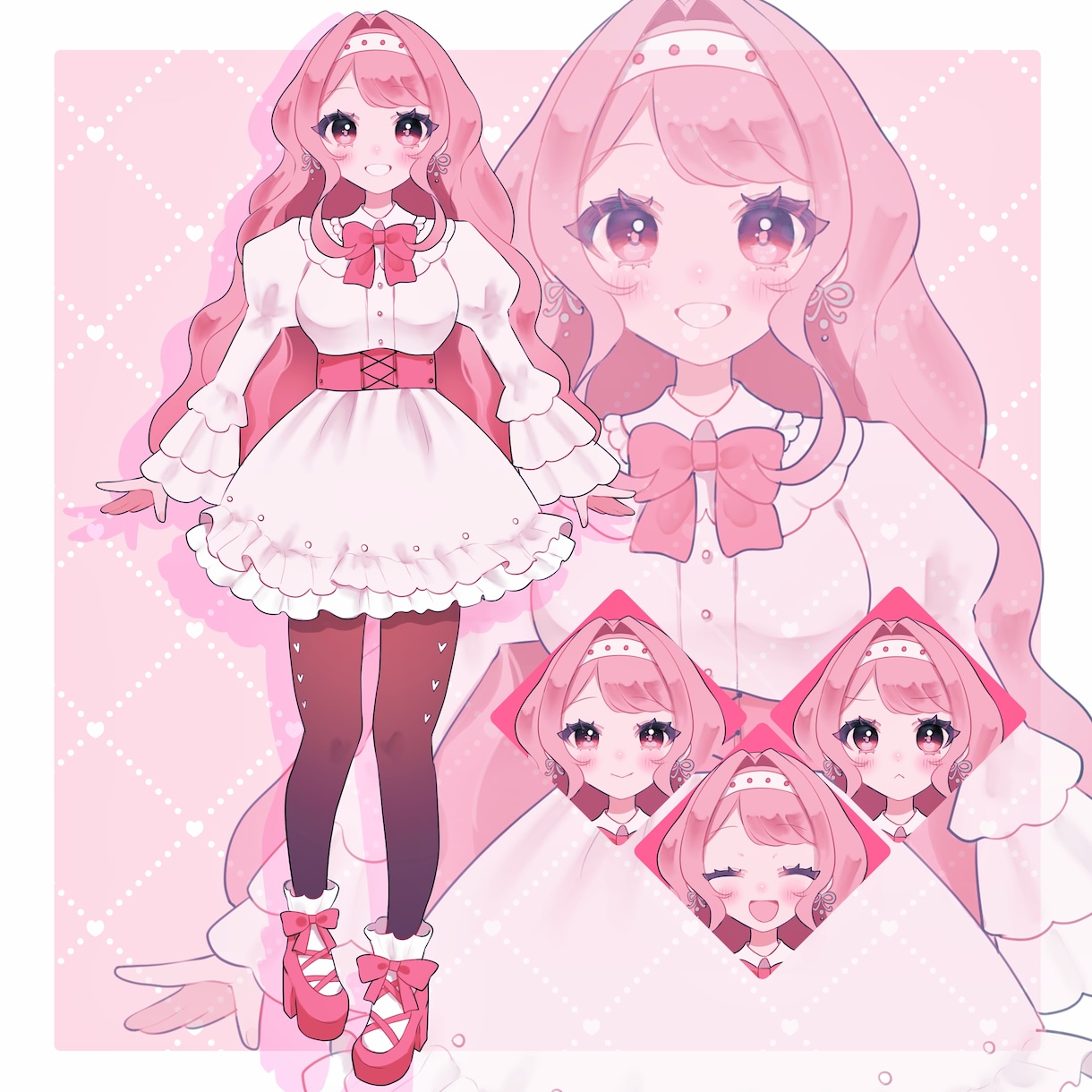 商用可◎ガーリーでかわいいイラストをお描きします アイコンや記念イラスト等！VTuber様・活動者様大歓迎です イメージ3
