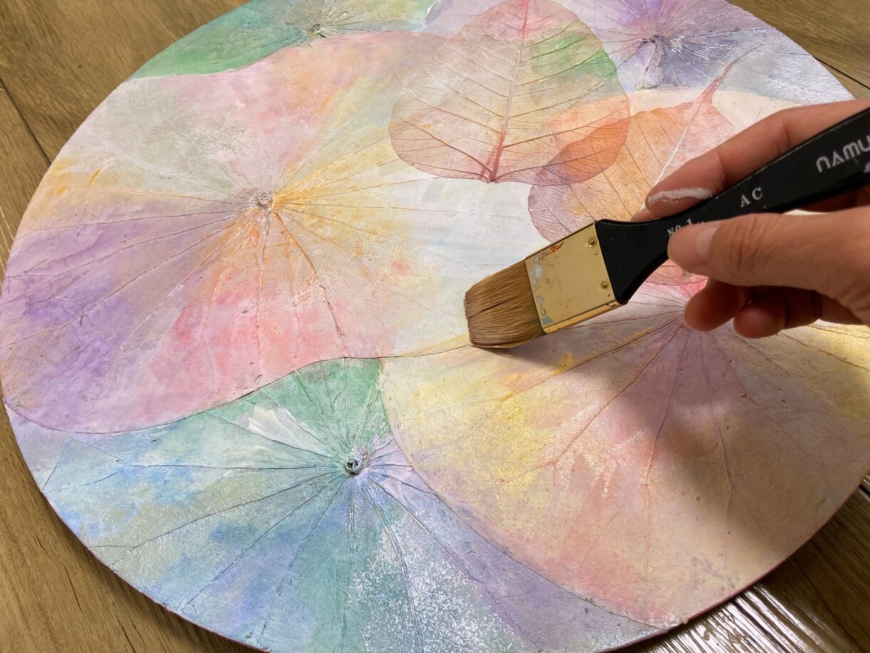 ロータスリーフ自然素材でオーガニックアート作ります 〜癒しのBotanyPainting作品をカスタムオーダー イメージ9