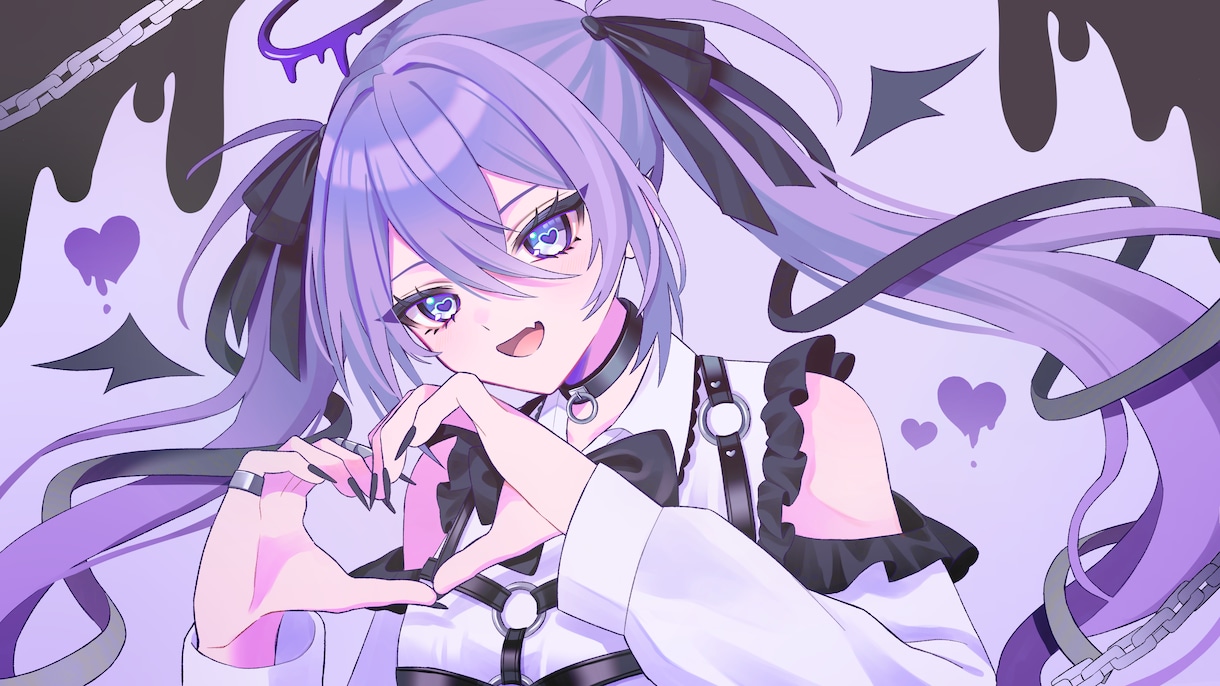 SNSアイコン、グッズ、MV等の1枚絵制作します グッズ、動画映えのイラスト制作します！ イメージ2