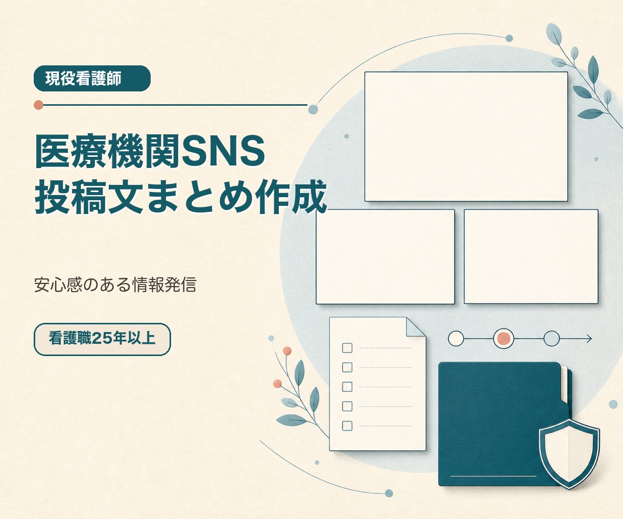 医療機関向けSNS投稿文をまとめて作成します 安心感と読みやすさを両立した情報発信へ イメージ1