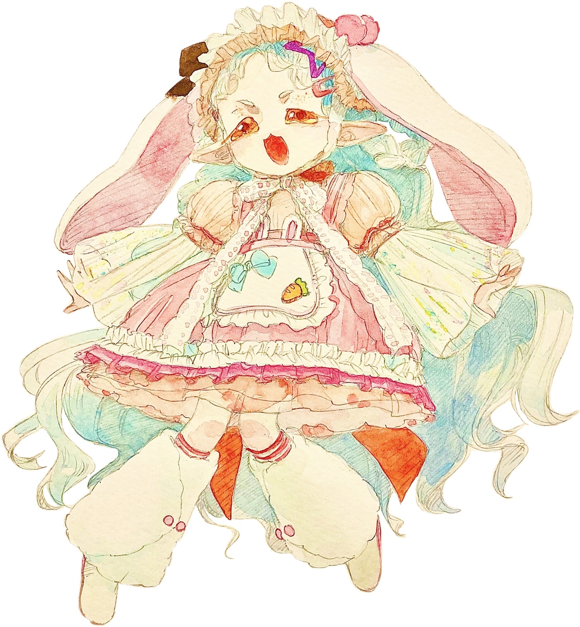 あなたの創作キャラををアナログ水彩で描きます 額装・現物発送も。あなたの「うちの子」描かせてください！ イメージ2