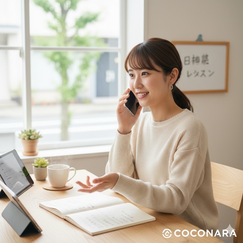 好きな時間だけ！日本語のアウトプットにつかえます あなたのペースに合わせます。気楽に日本語を話しましょう。 イメージ1