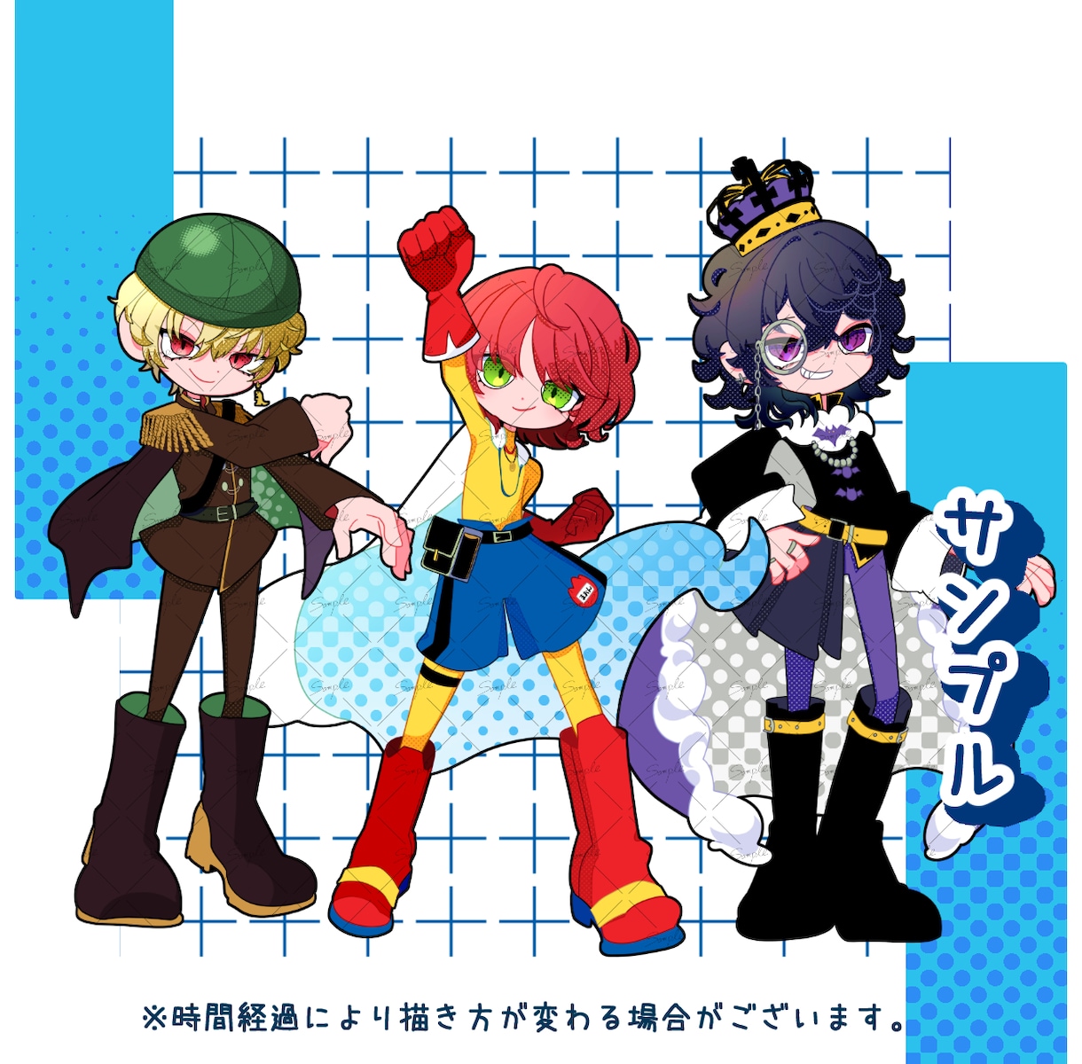 商用利用OK！POPなデフォルメイラスト描きます SNS/動画配信活動/グッズ等、目を引くこだわりデフォルメ！ イメージ7