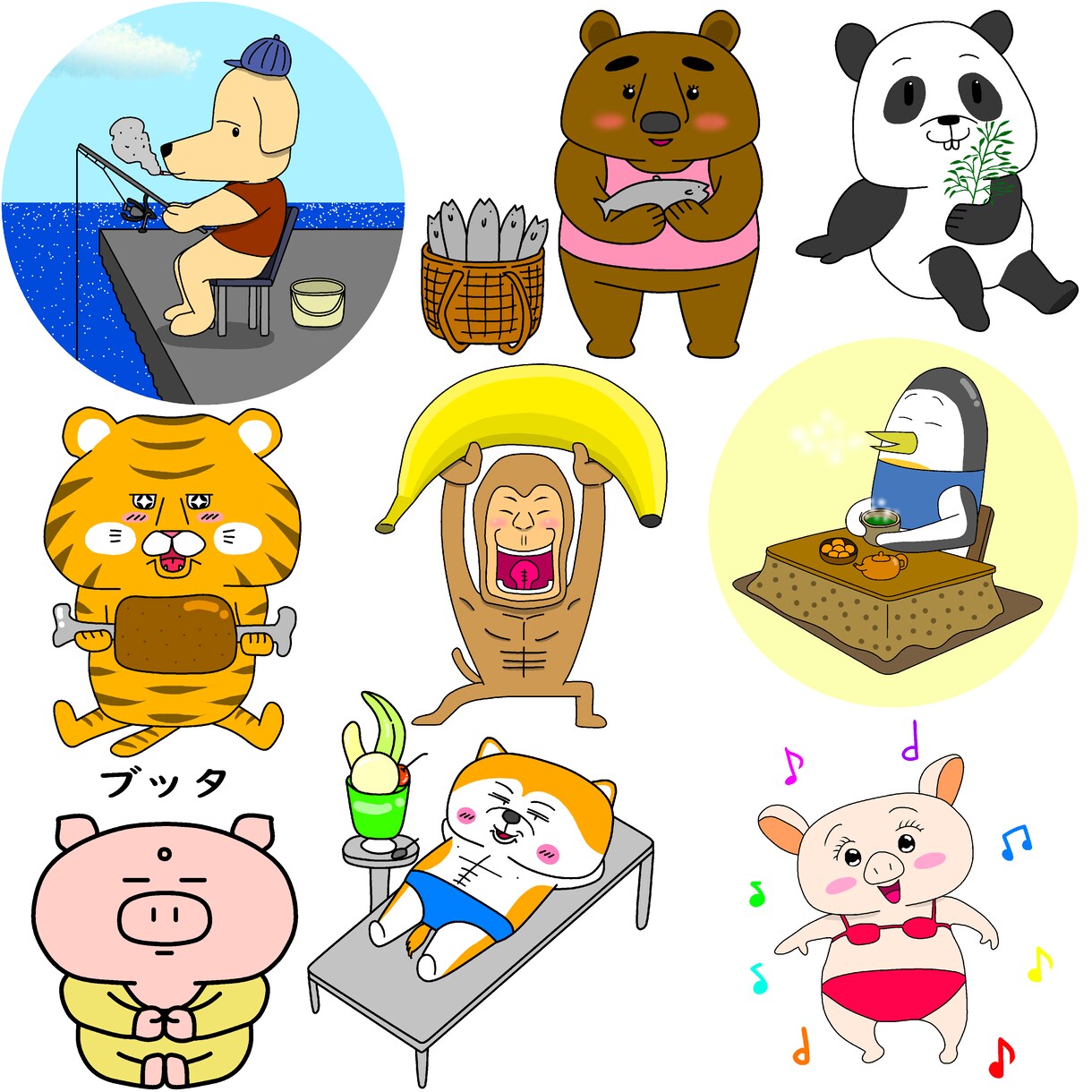 可愛い動物のイラスト、アイコンを作成します 可愛い、面白い、笑える動物のイラスト、アイコンを作成します。 イメージ3