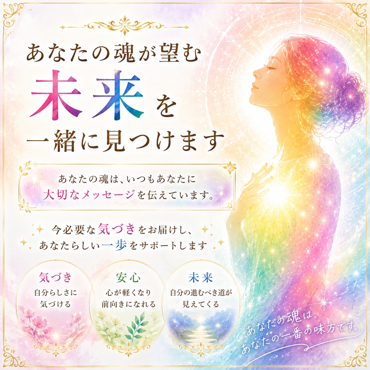 あなたの魂の色を読み解きます 自分らしさ・心の課題・今のあなたを支える色をお伝えします イメージ6