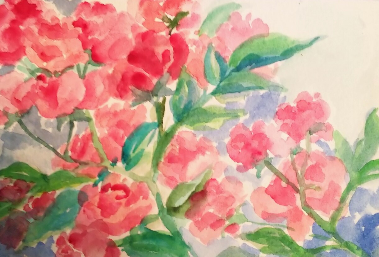 お花の絵お描きします メッセージカードやお部屋のインテリアに！水彩画の一枚絵を イメージ2