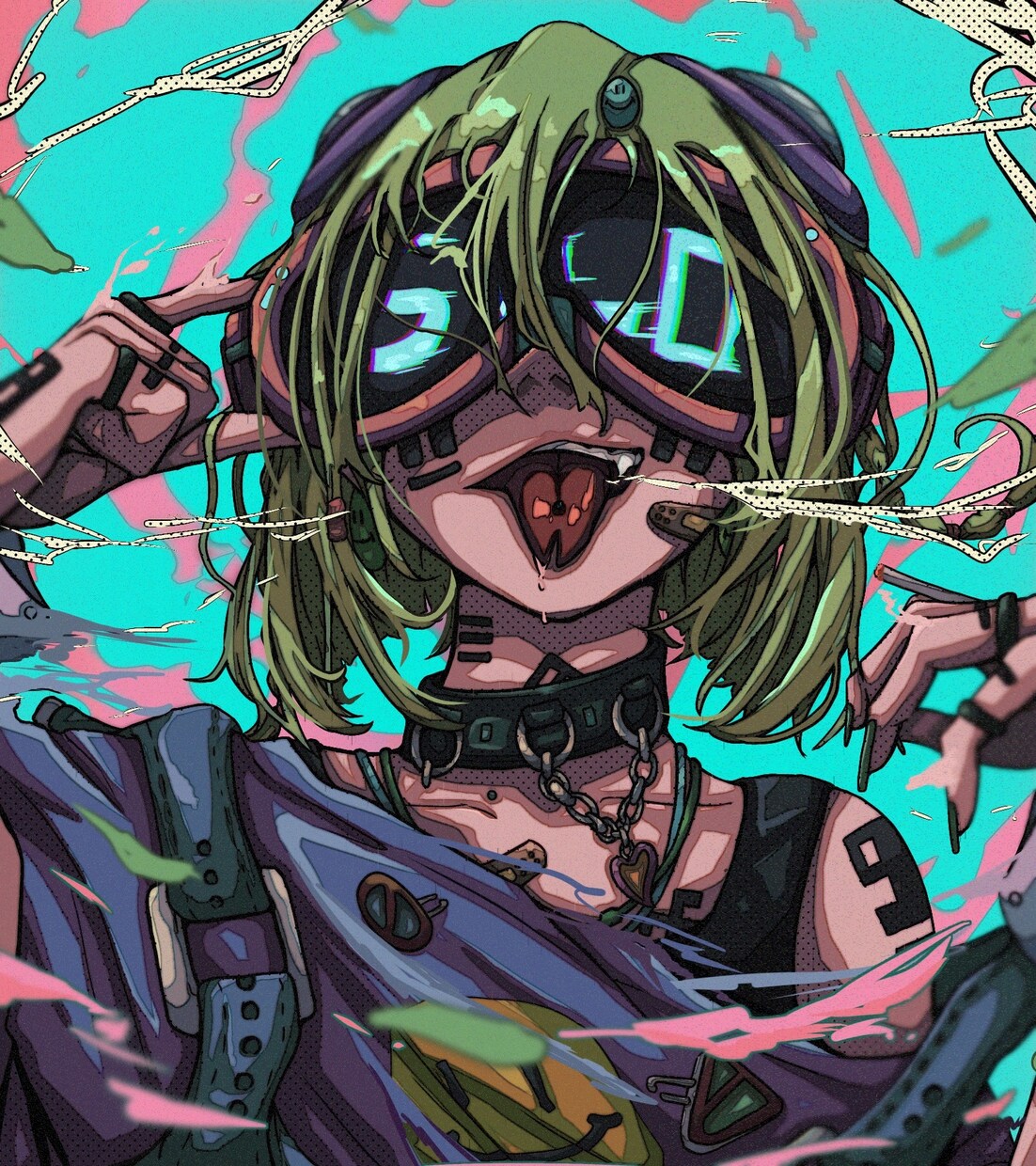 毒々しい女性イラストを描きます バストアップの女性キャラを描きます イメージ9