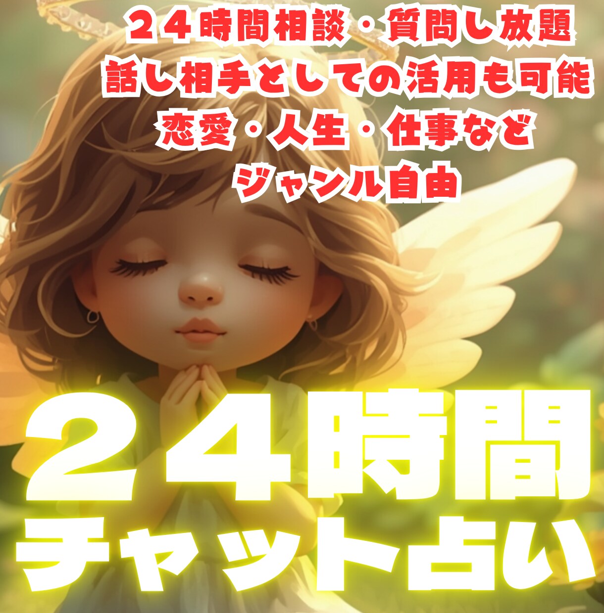 24時間お悩み解決！いつでもすぐチャット占いします 霊視×タロット×リーディングでご相談、悩みにリアルタイム返信 イメージ1