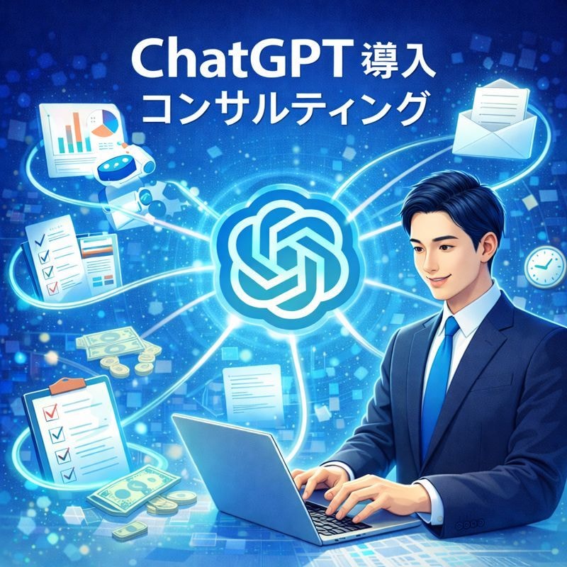 ChatGPTを中小企業様へ導入コンサルします 中小企業の現場にChatGPTという“新しい武器”を。 イメージ1
