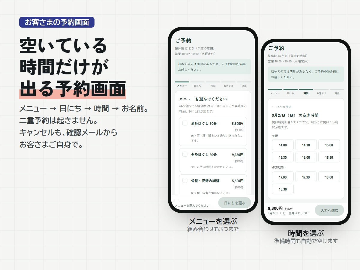 サロンの予約とリピートの仕組みを作ります 月額0円｜予約・顧客カルテ・再来店のご案内まで イメージ4