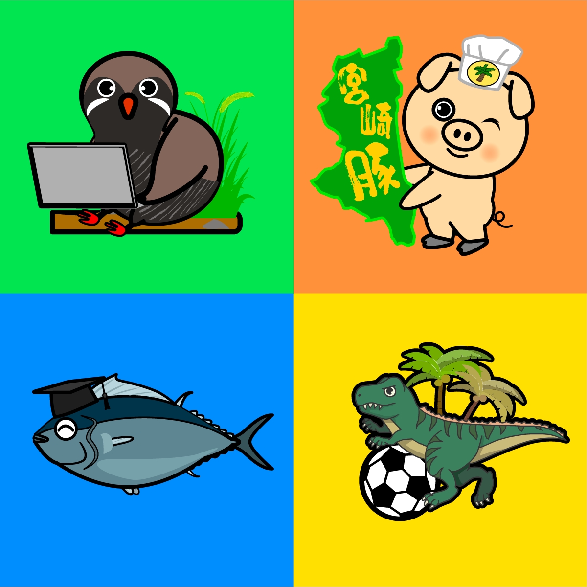 可愛い動物のオリジナルキャラクターイラスト描きます シンプルでくっきりした動物の企業・ブランドキャラはお任せを！ イメージ5
