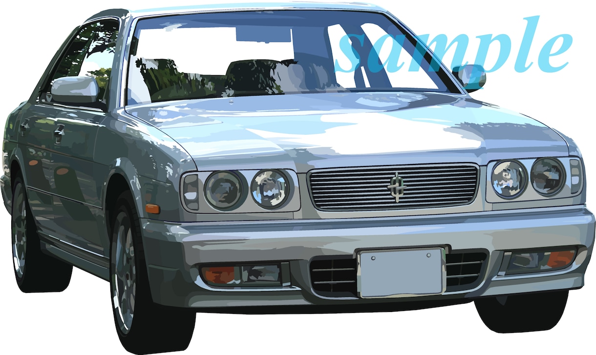 想い出の愛車をポスター風イラストに作成します 記念や御祝いのプレゼントに最適！Ｔシャツプリントも！ イメージ8
