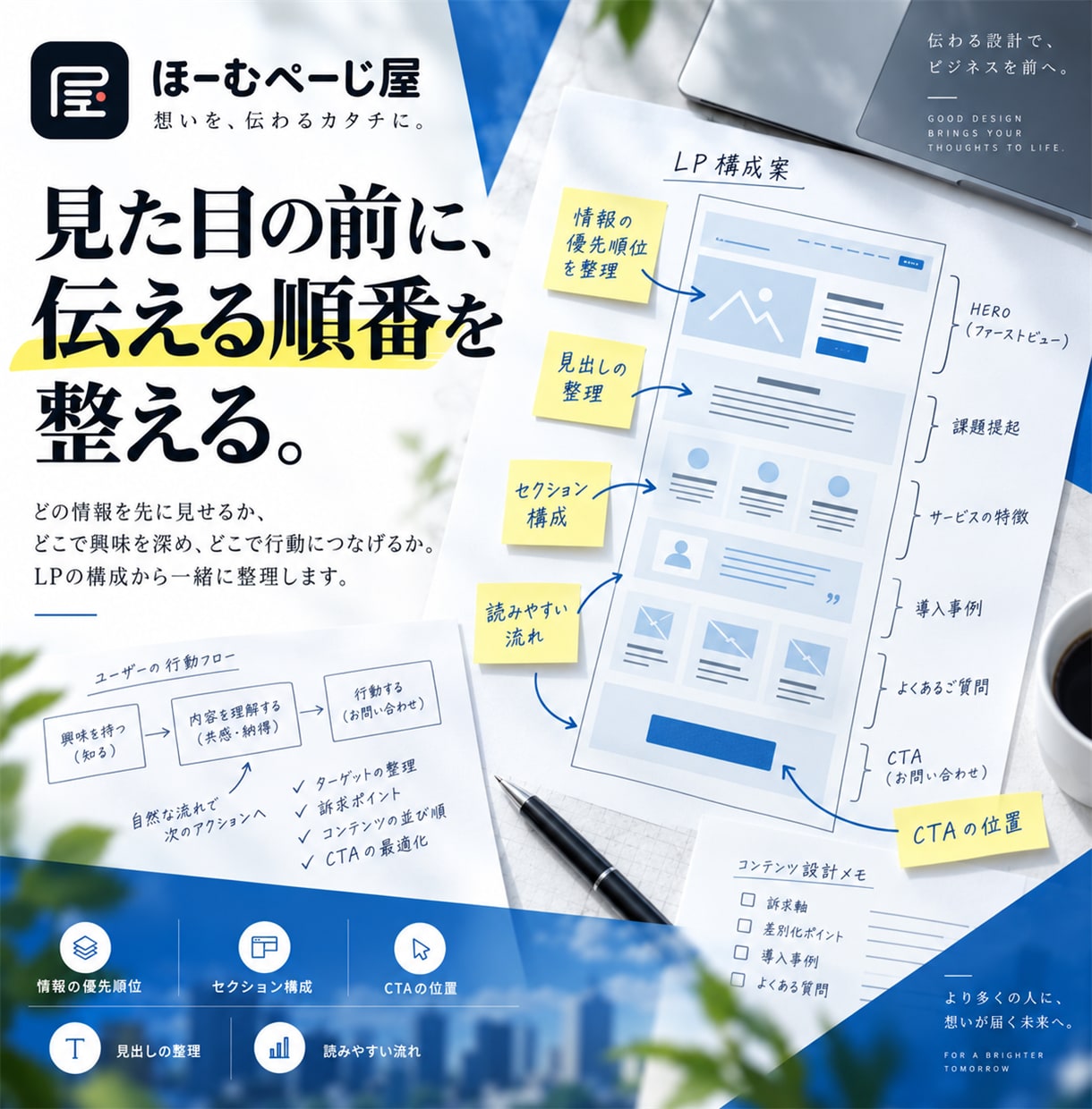 実装しやすいLPデザインを制作します 軽い情報整理からPC・スマホ、編集データまで イメージ2