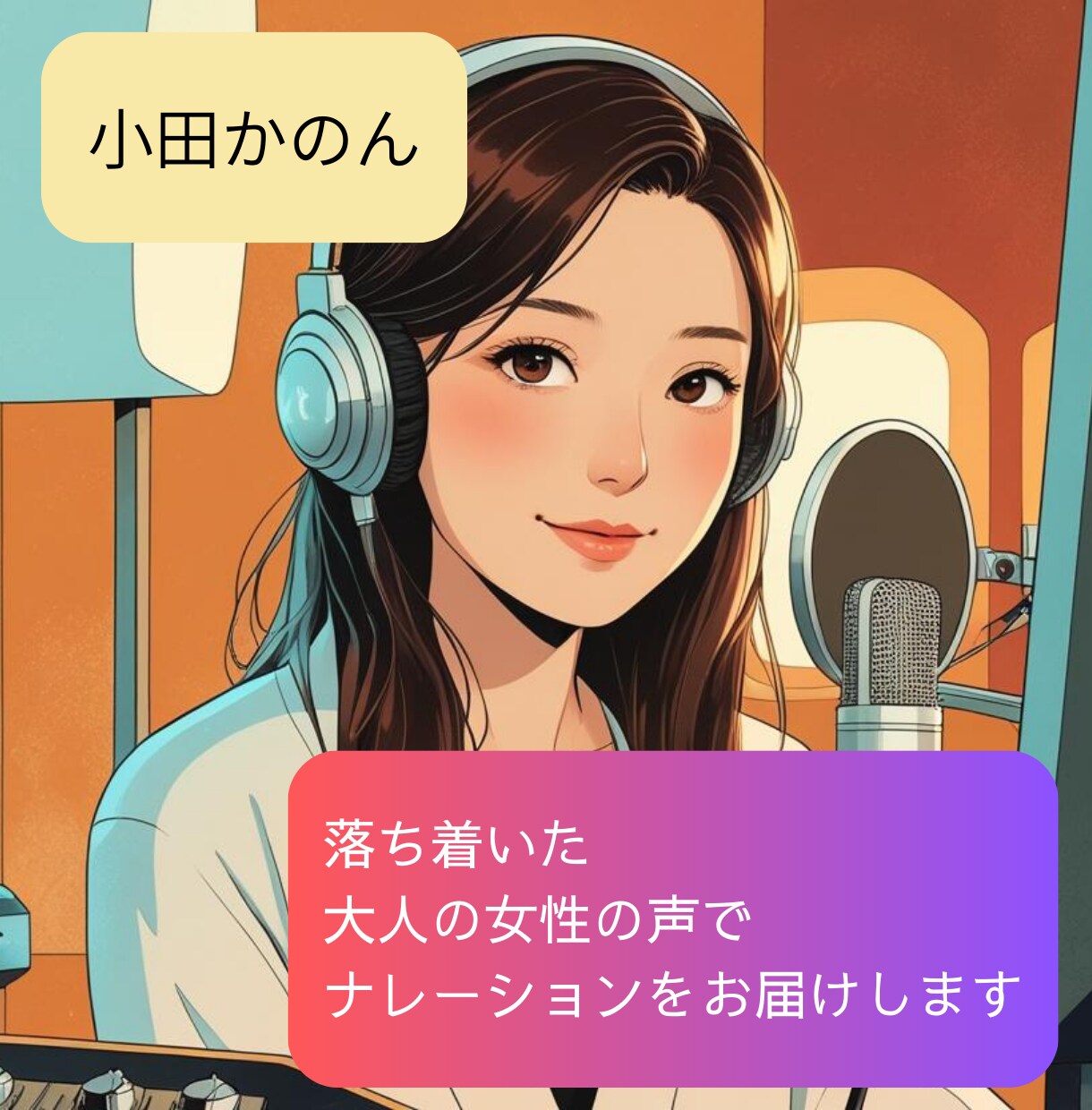 落ち着いた声の誠実なナレーションをいたします まごころをこめて作品をカタチにします！ イメージ1