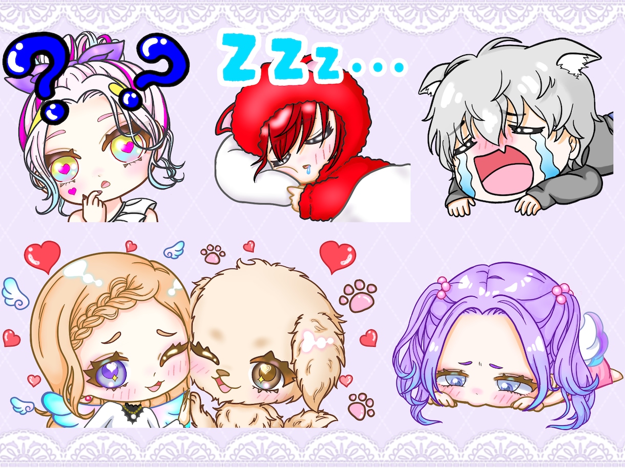 Twitch、YouTubeスタンプなど作成します 目を引く可愛いアニメーションも1点から作成します！ イメージ1