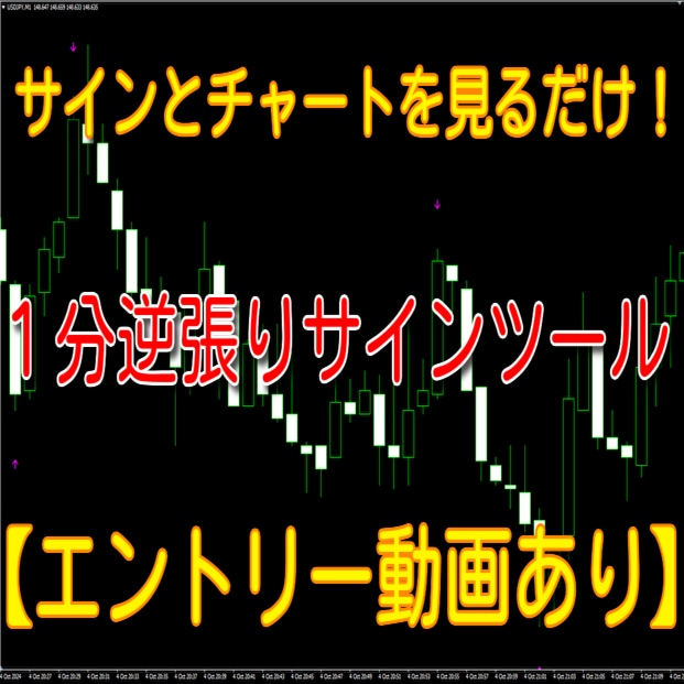 動画あり！厳選ロジック1分サインツールを提供します まずは実際のエントリー動画を見てみてください！ イメージ1