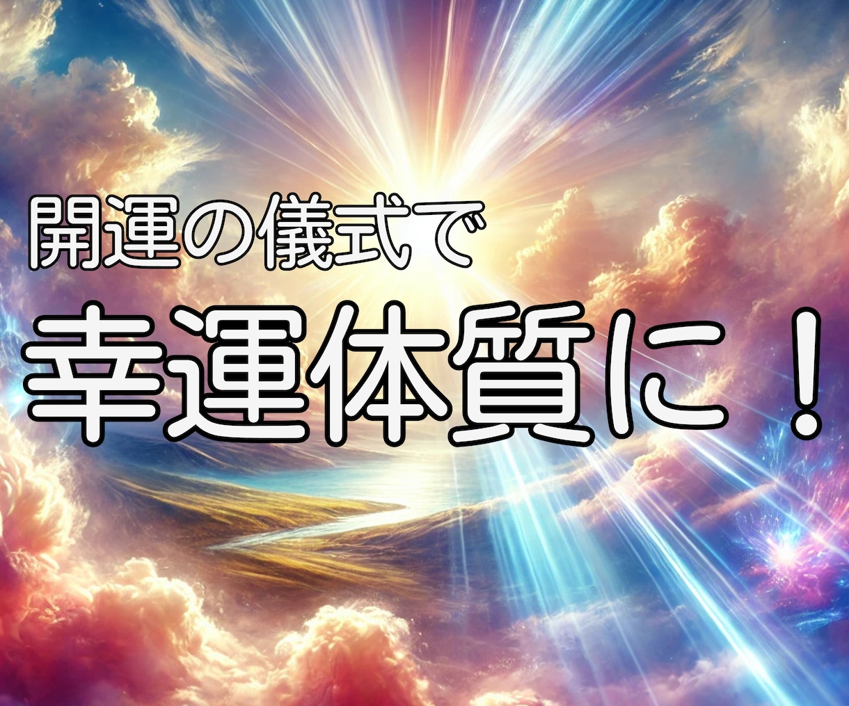 ツイてないあなたへ♡　幸運体質へと開運します ★神様から直伝の「開運の儀式」で魂に光を届けます★ イメージ1
