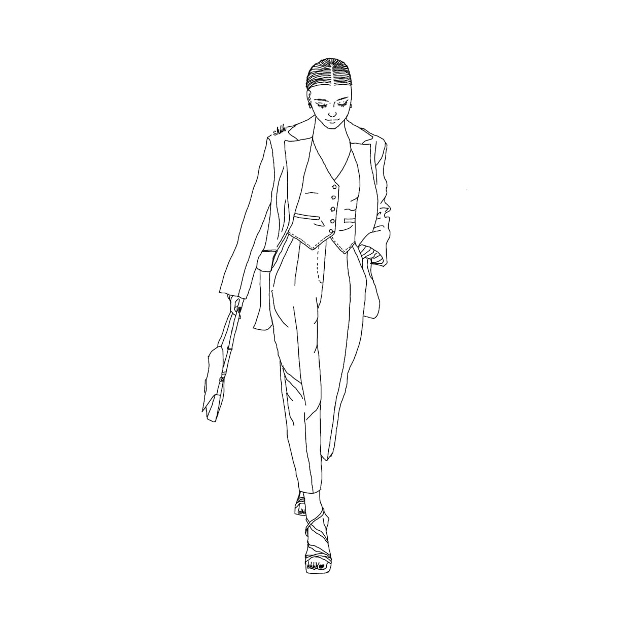 現役ファッションデザイナーが描きます あなただけのおしゃれな線画イラストをご提案いたします♪ イメージ8