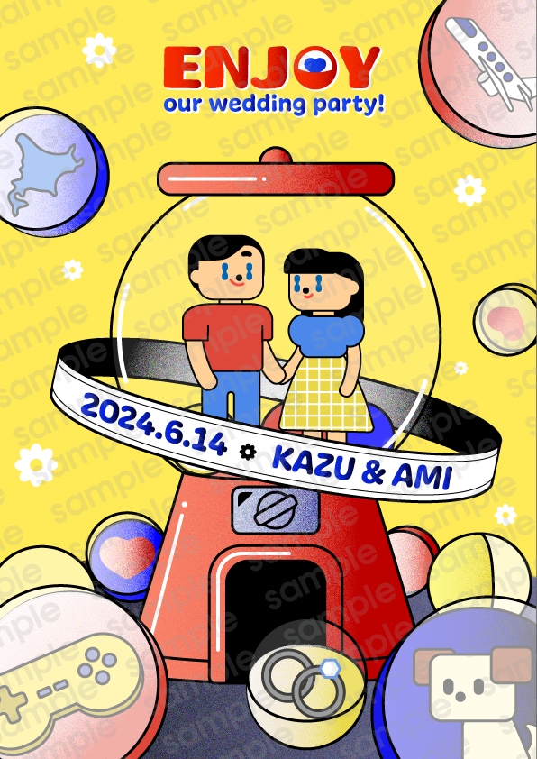 ガチャガチャのようなウェルカムボードを制作します おふたりの思い出をガチャガチャに入れます！ イメージ1