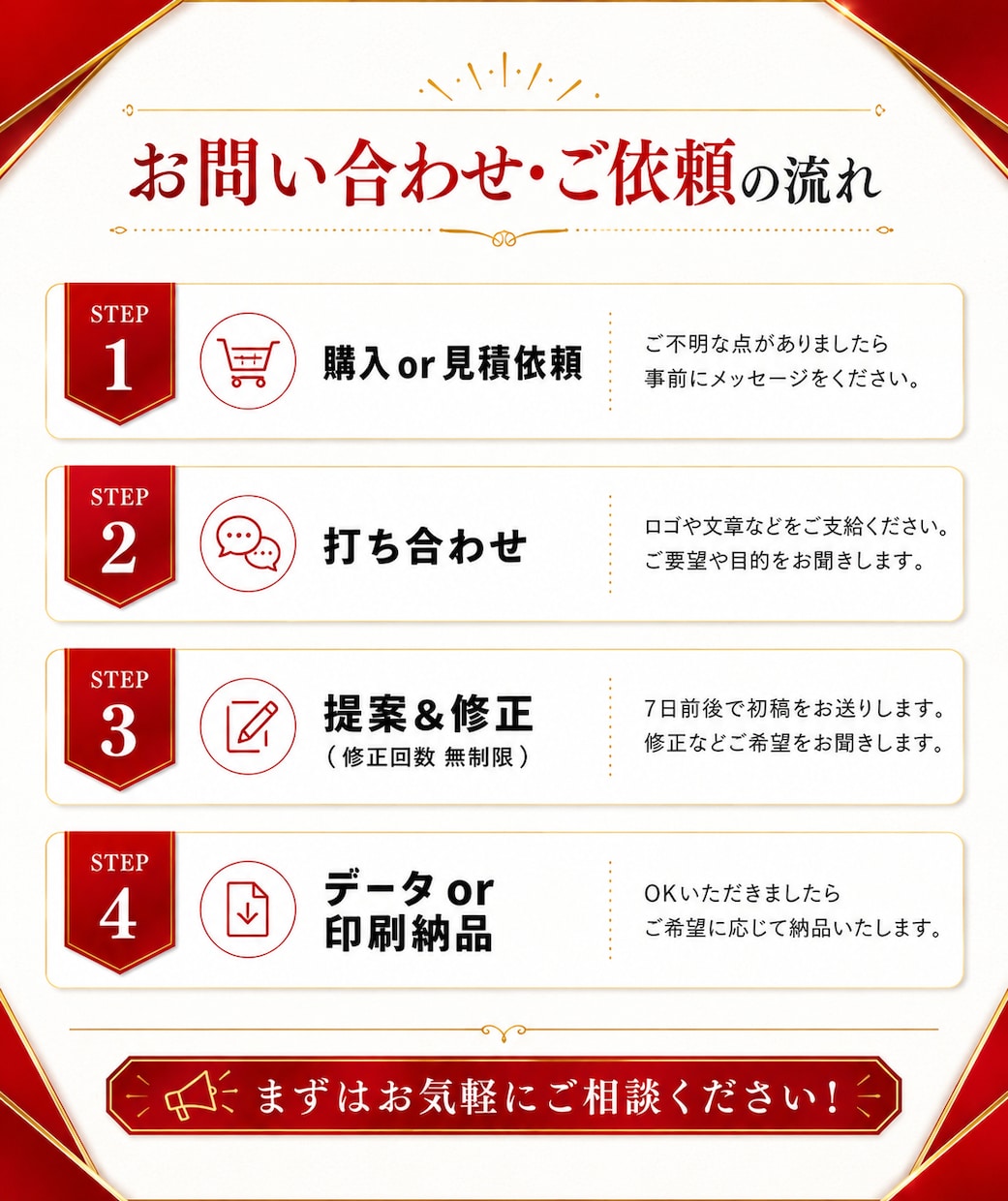 集客、求人応募につながるチラシを制作します 集客・求人・認知につながるチラシをご提案します。 イメージ2