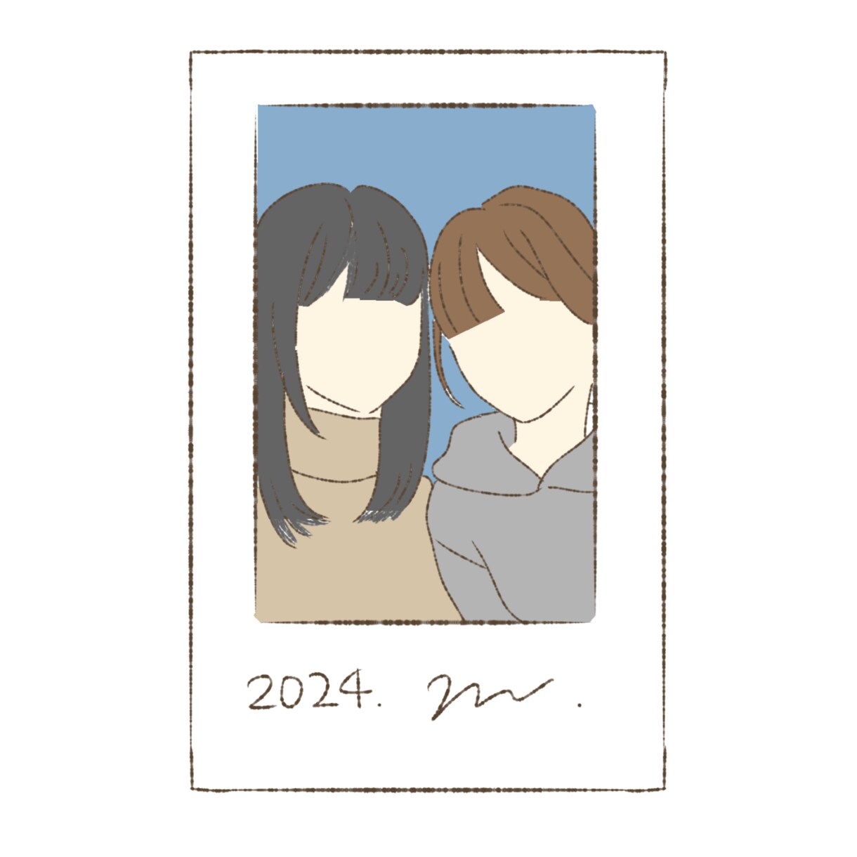 おしゃれなシンプル線画描きます 雰囲気おしゃれ！カップルでも親友でも、思い出に♡ イメージ2