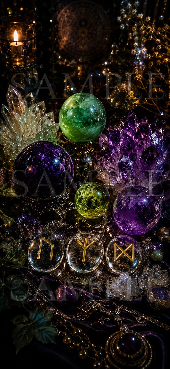 お悩み・願望に合わせたお守り画像をお作りします 天然石・ルーン文字・守護梵字/現状打破・厄除・金運・恋愛成就 イメージ3