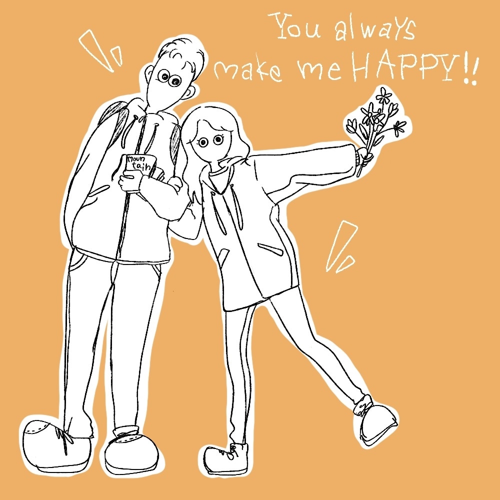 ゆる似顔絵がかわいいポップなアイコン描きます 手書きのゆる絵 シンプルでおしゃれな似顔絵アイコンオーダー イメージ3