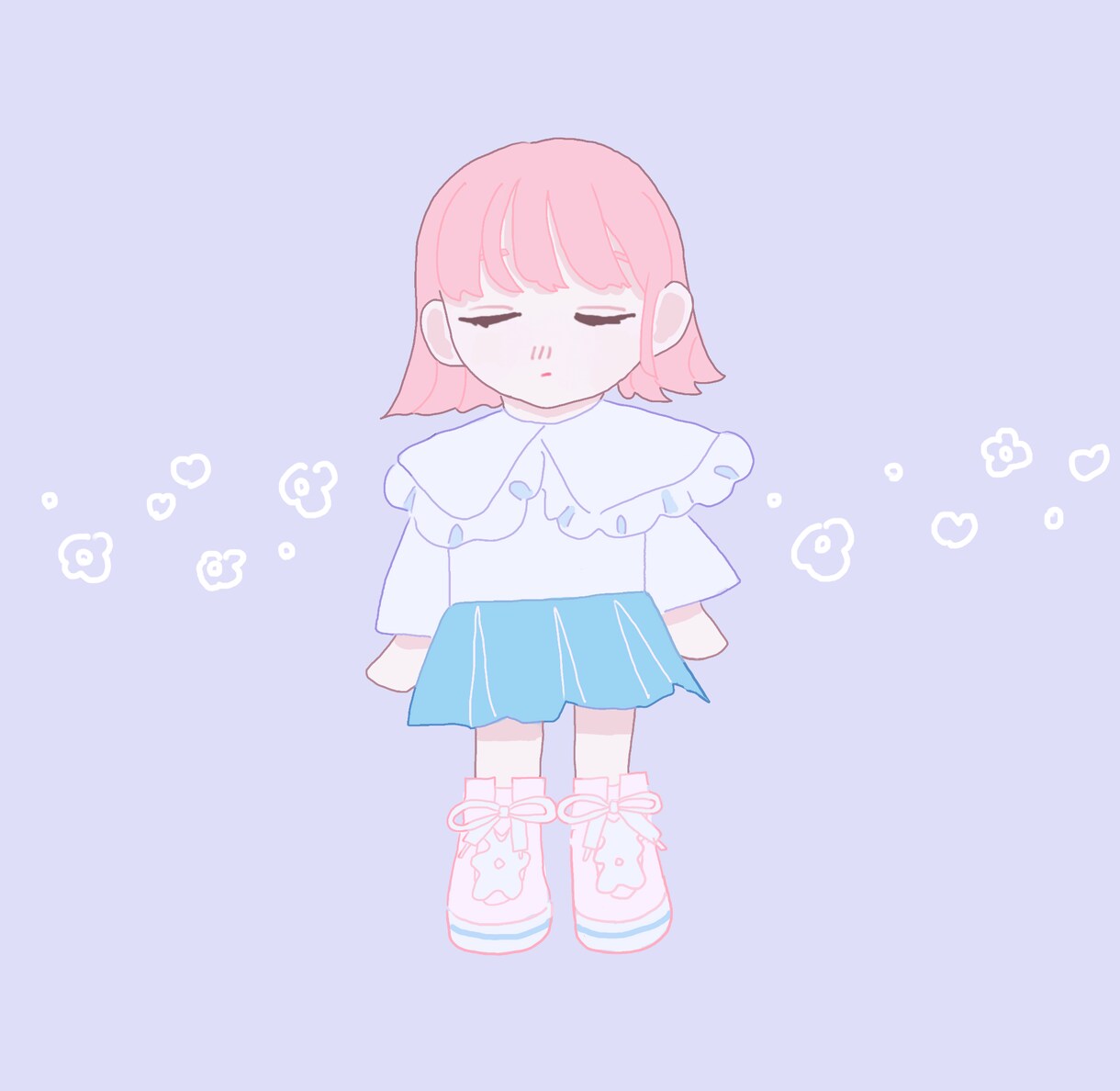 ころんとしたかわいいミニキャラをお描きします ほんわかカラフルな約3頭身の女の子 イメージ6
