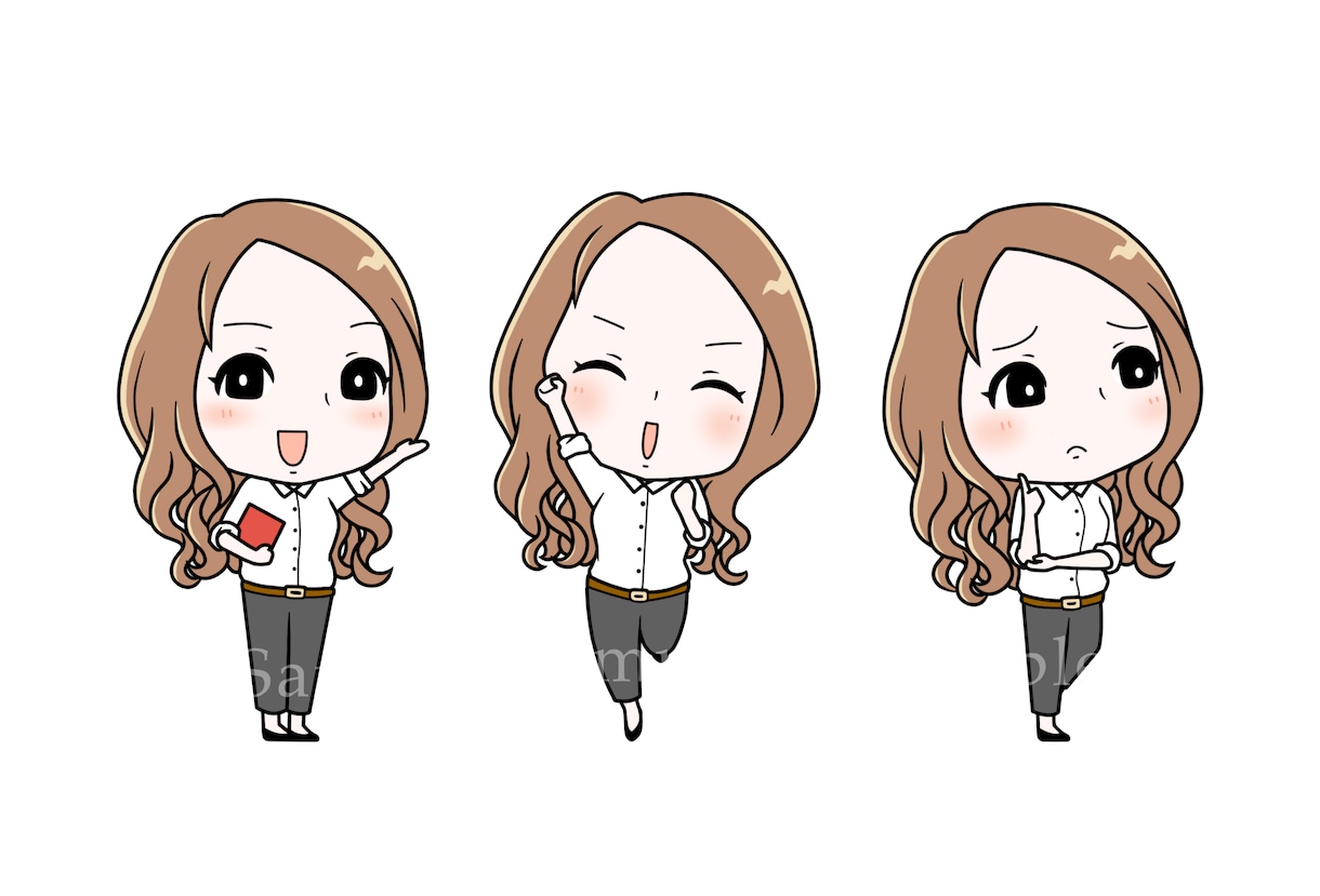 商用可！オリジナルのゆるキャラや似顔絵を作成します ゆるい・かわいい・脱力・シンプル！キャラデザも大歓迎です！ イメージ3