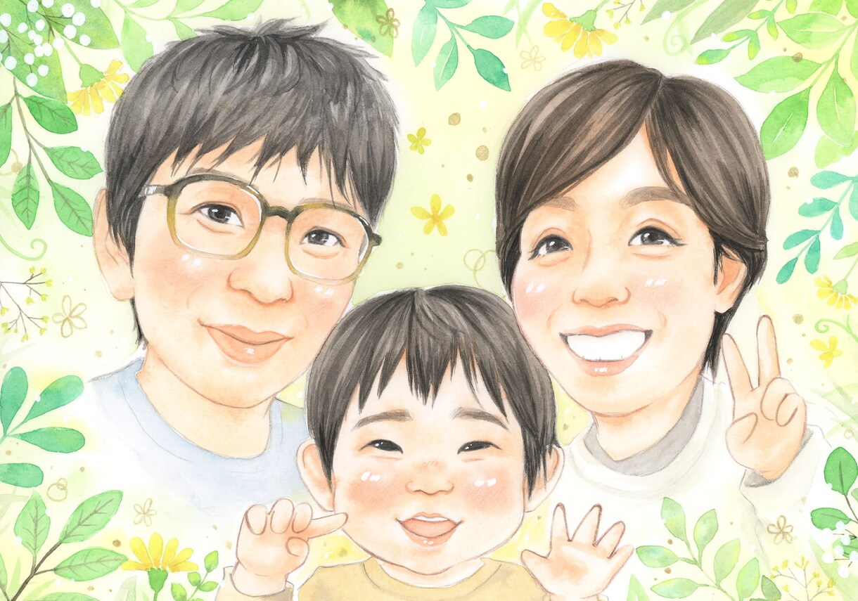 もらって嬉しい！明るい手描き水彩似顔絵描きます 何度も眺めたくなる、世界にひとつだけの宝物。 イメージ6