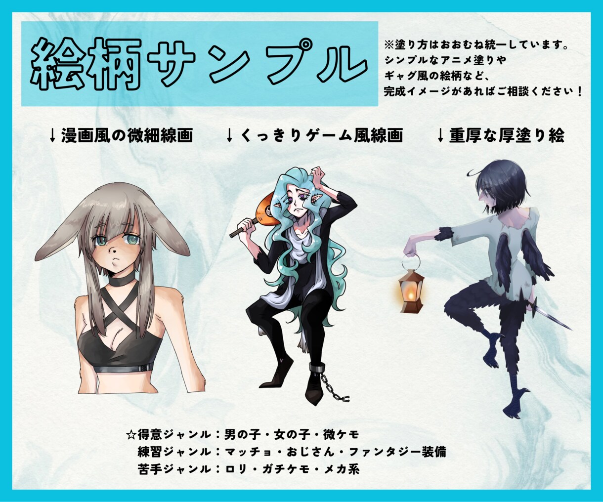只今全身¥3000！立ち絵・アイコン等制作します あなたのキャラの個性を引き出します！只今SALE中！ イメージ4
