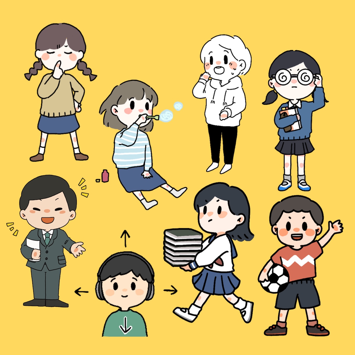 ゆるくてシンプルなイラスト作成します 商用利用可！　アイコンやカットイラストにいかがでしょうか？ イメージ1