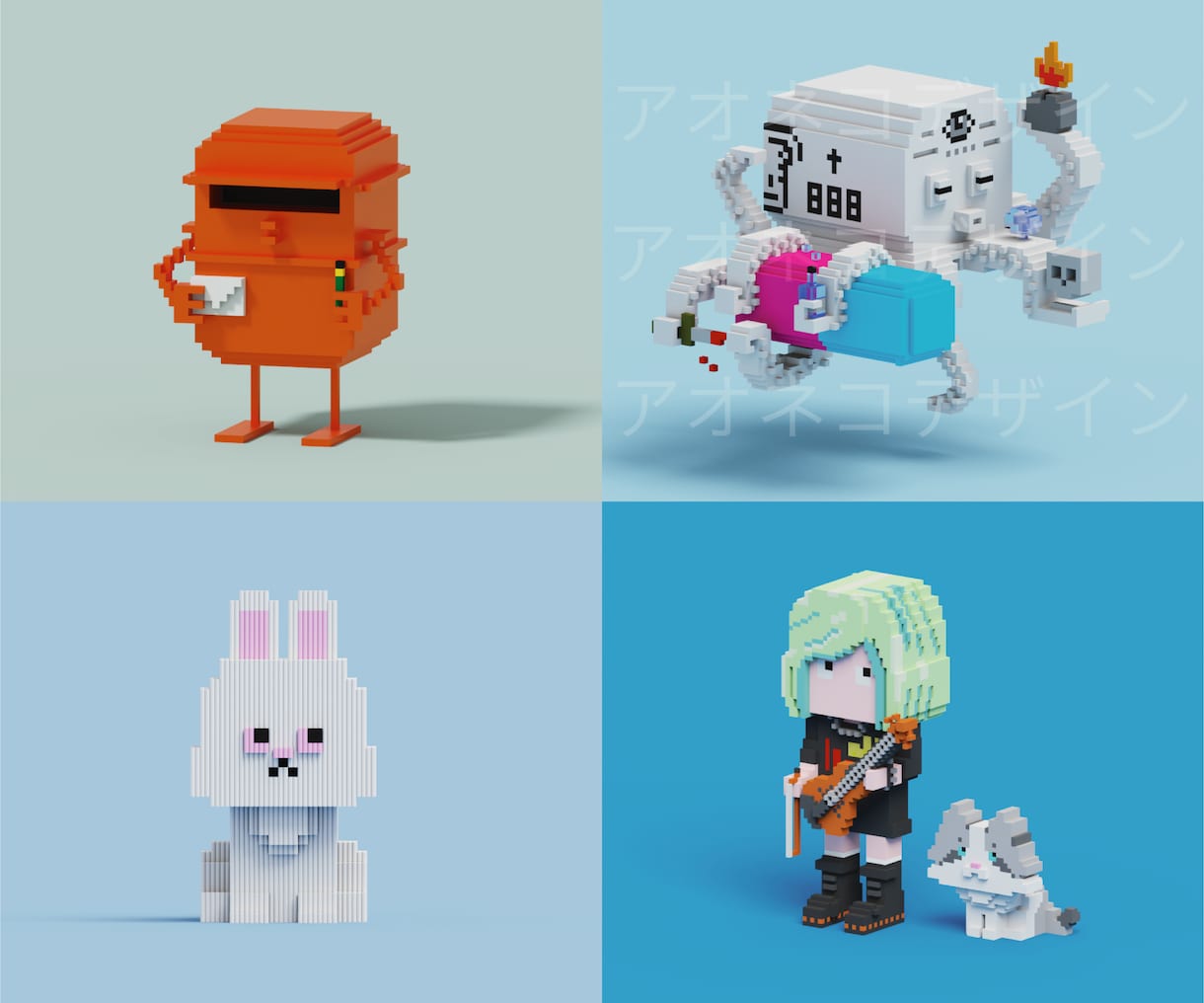 かわいくて目を引く3Dボクセルアート作成致します YouTube、TikTok、SNSアイコン等にオススメ イメージ5