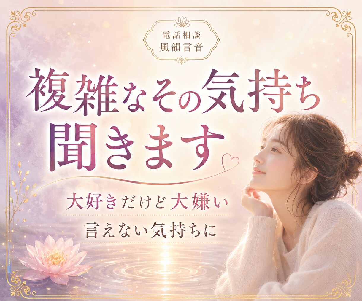大好きだけど大嫌い！その言えない気持ち聞きます 好きだからこそ苦しい、泣きそうになる複雑な気持ちお話し下さい イメージ1