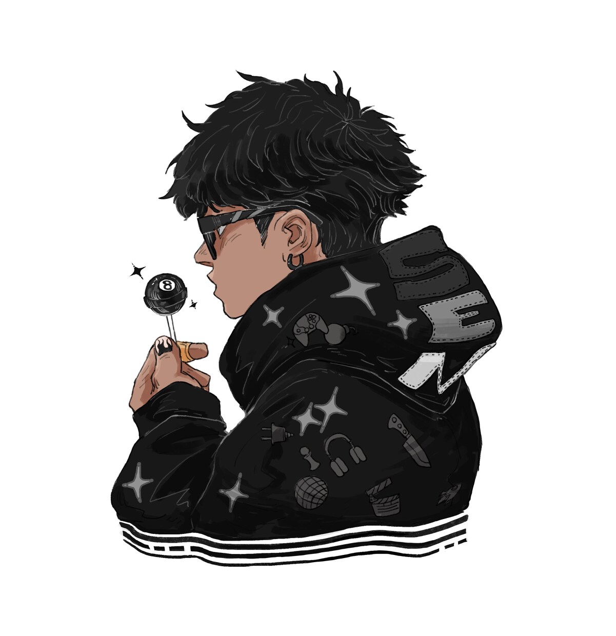 SNS映え⚡ストリート風イラストアイコン描きます SNS、ゲームでのシンプルなカッコいいデザイン イメージ1