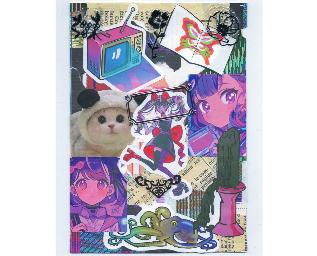 貴方をイメージした一点物のコラージュ作ります 貴方や恋人、お友達をイメージしつつ私の作風で作成します！ イメージ5