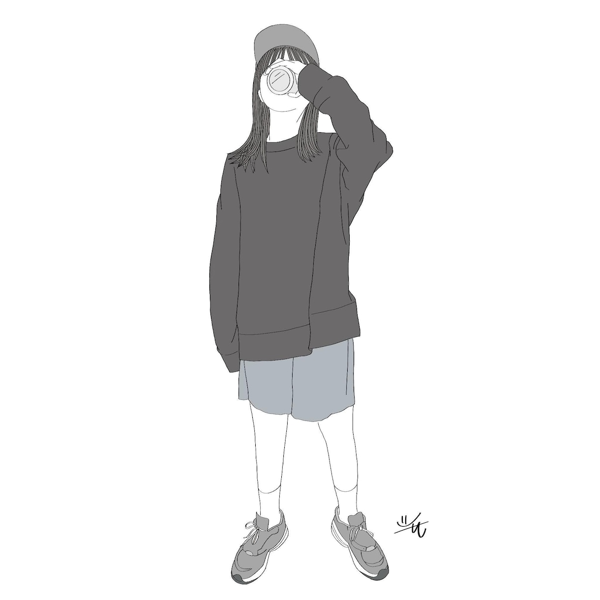 お洒落なイラスト描きます アイコンや名刺用に淡色でデザインします イメージ2