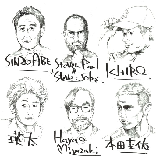 似顔絵を描きます 画像を元に、ペンで絵を描きます。 イメージ1