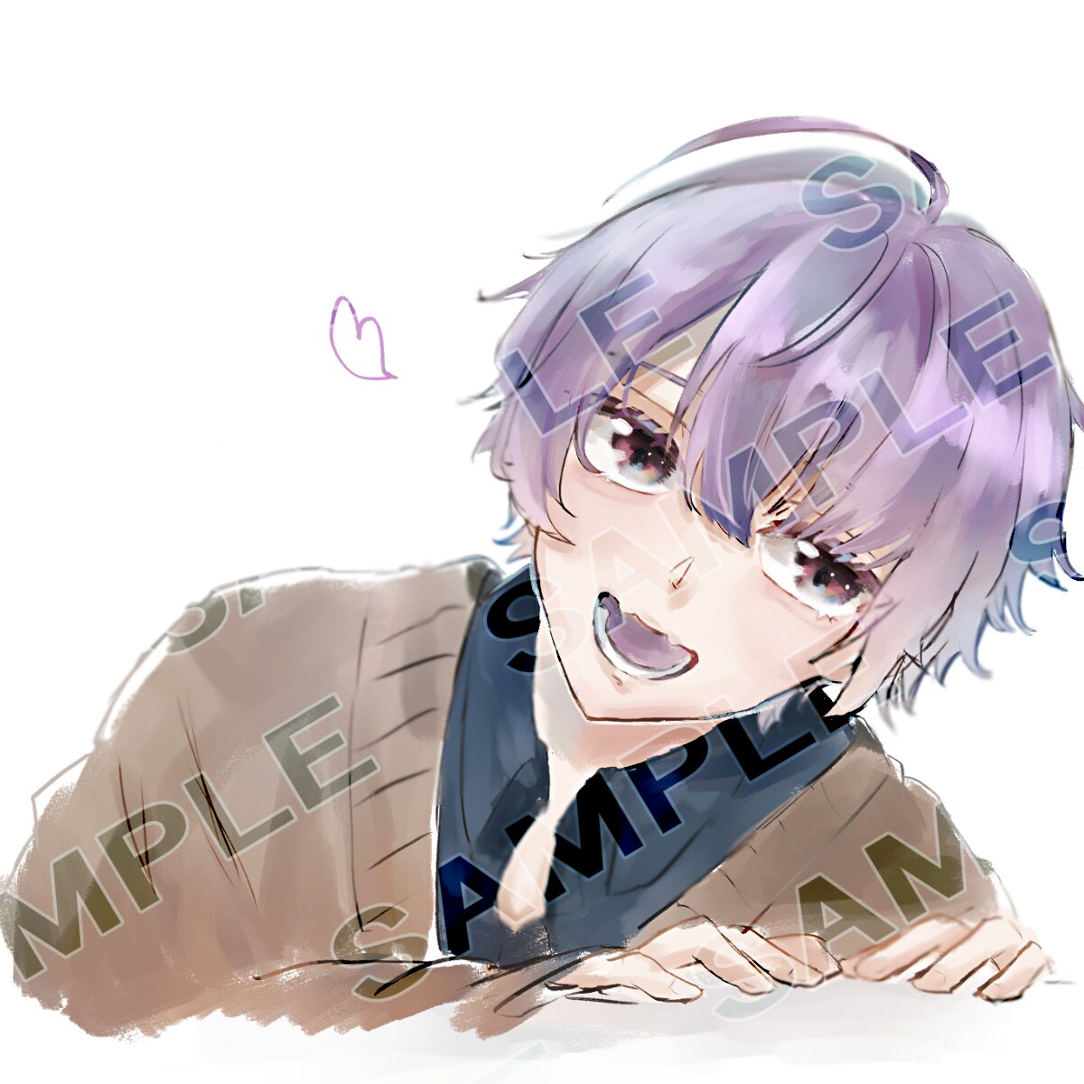 SNSアイコンに使えるイラストお描きします 中性的な男子から女子まで可愛らしいキャラクターお描きします イメージ7
