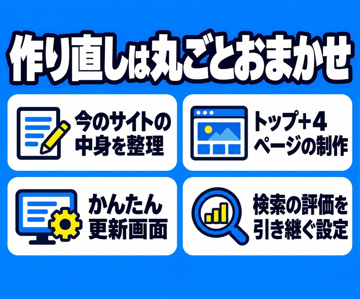 重いWordPressを高速なサイトに作り直します スタッフが自分で更新できる、かんたん管理画面つきです イメージ5