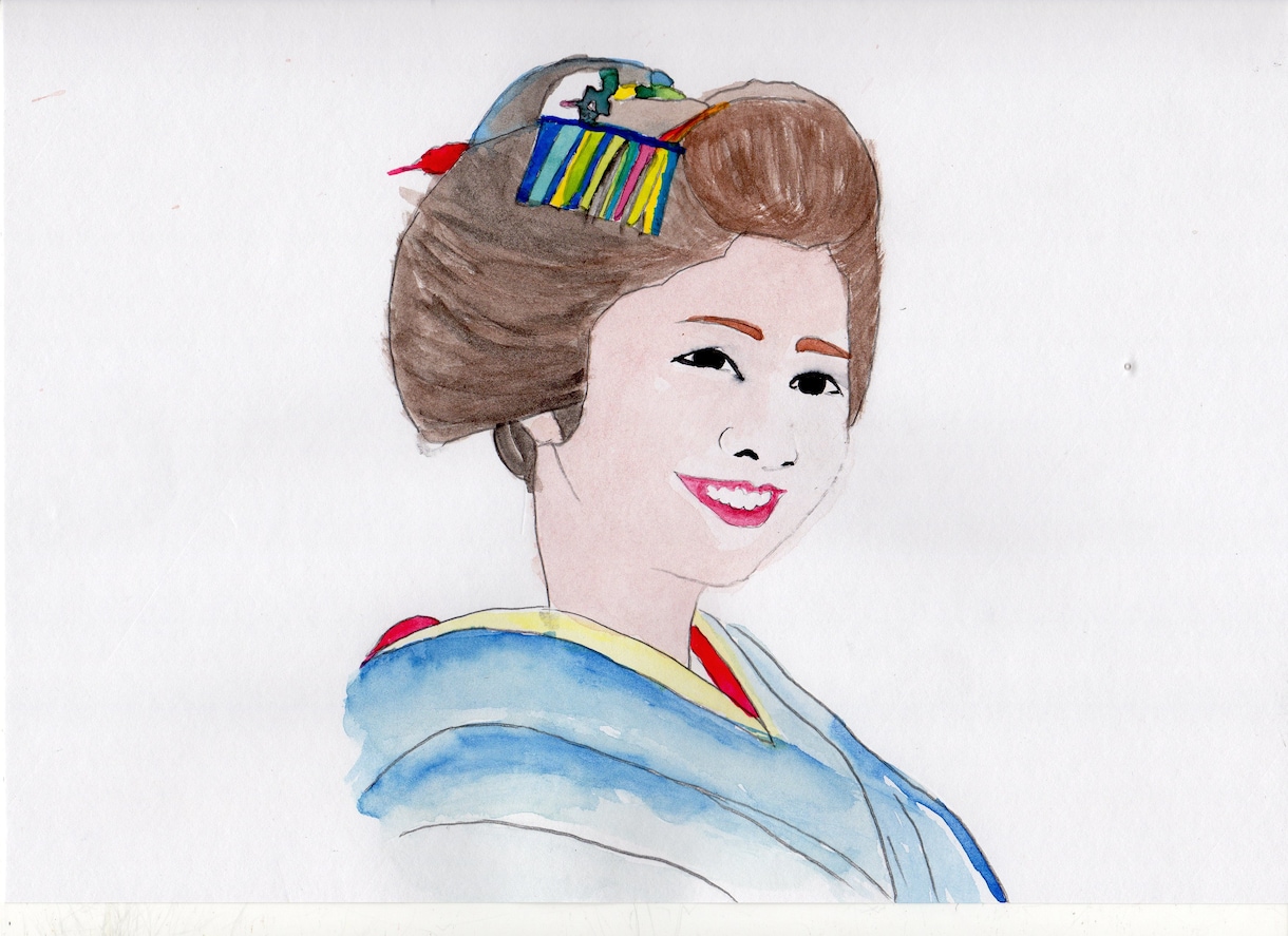 貰って嬉しいお部屋に飾れる可愛い似顔絵ます 水彩画の手描き似顔絵１枚１枚丁寧にえがきます イメージ8