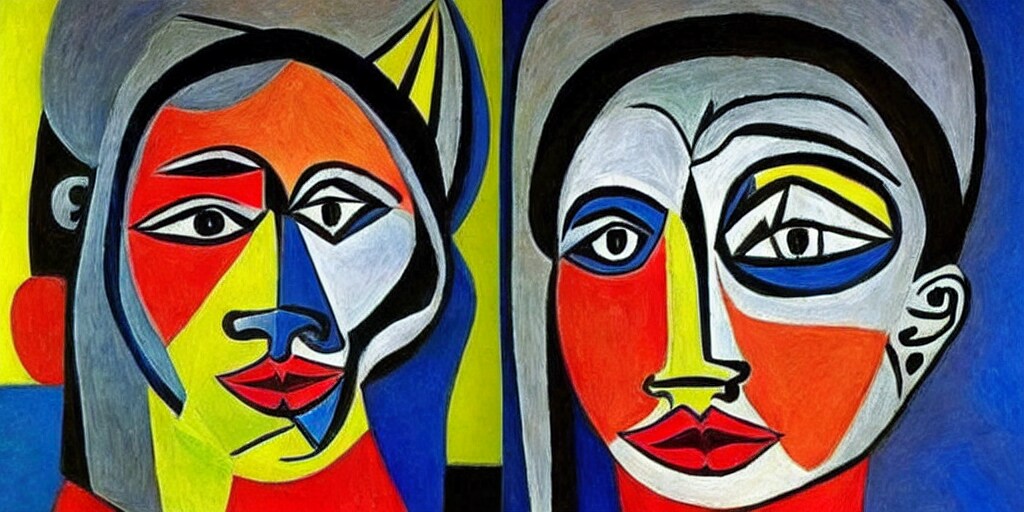 ピカソ風人物のイラストを販売しています ピカソが描きそうな人物の顔