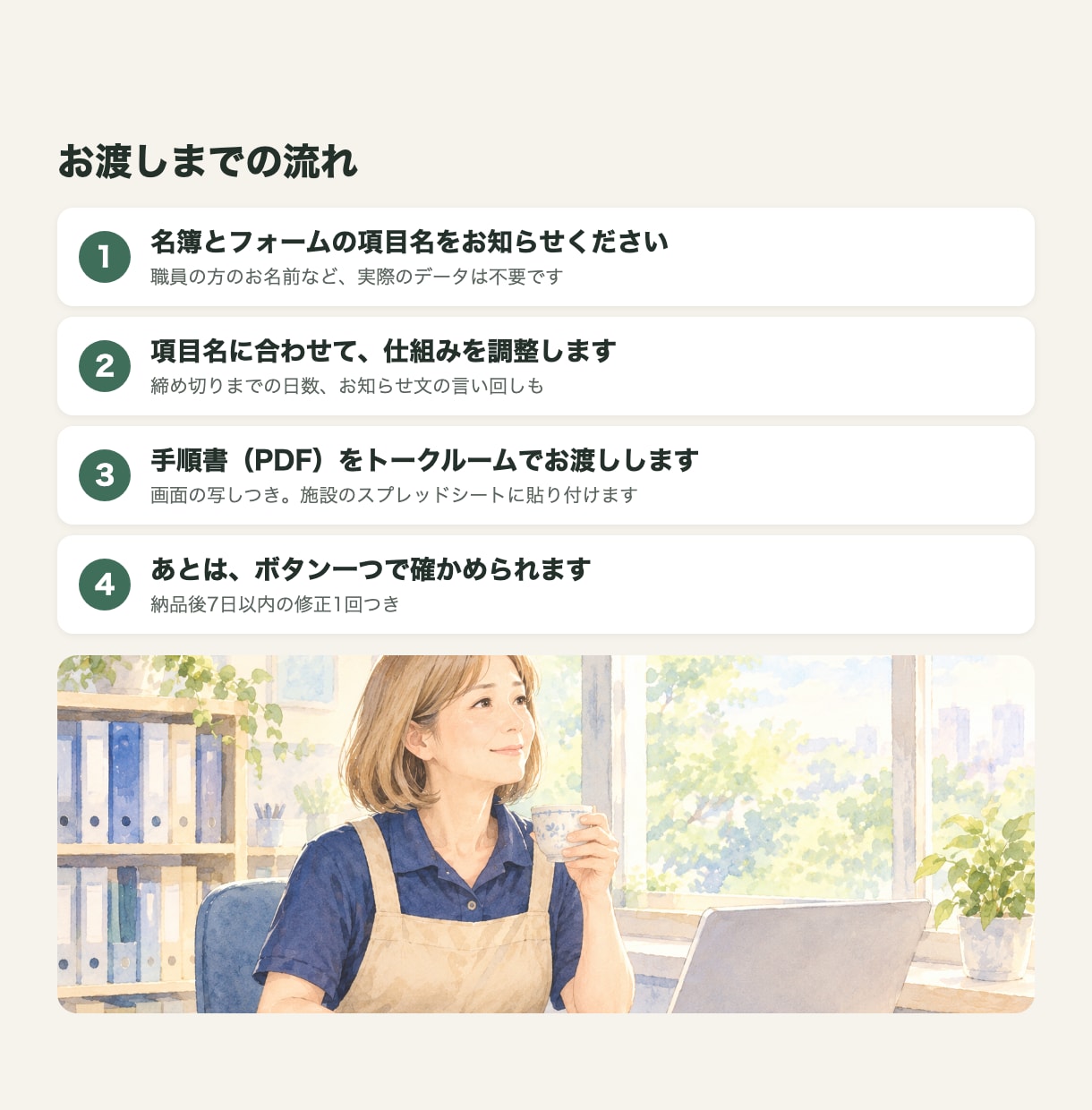 介護施設の報告の未提出チェックを自動にします 名簿と回答を突き合わせ、未提出の方とお知らせ文を一度に イメージ5