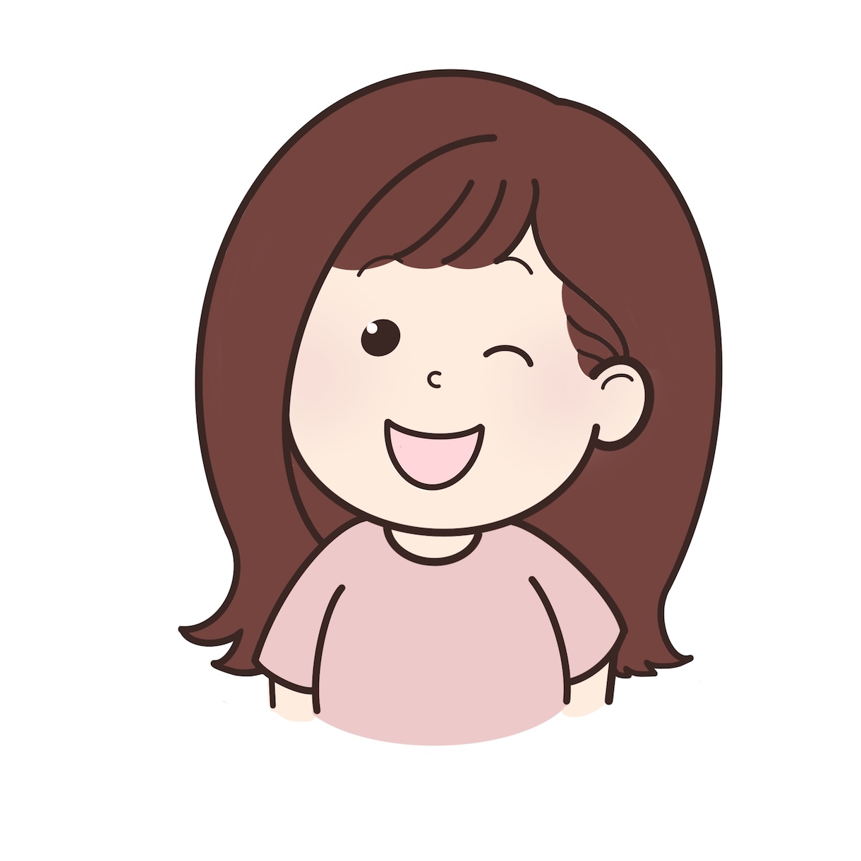 格安！ポップでかわいい♫ 丸顔イラスト描きます 商用◎ペットも一緒に◎丸顔イラストのアイコンで親しみアップ♫ イメージ1