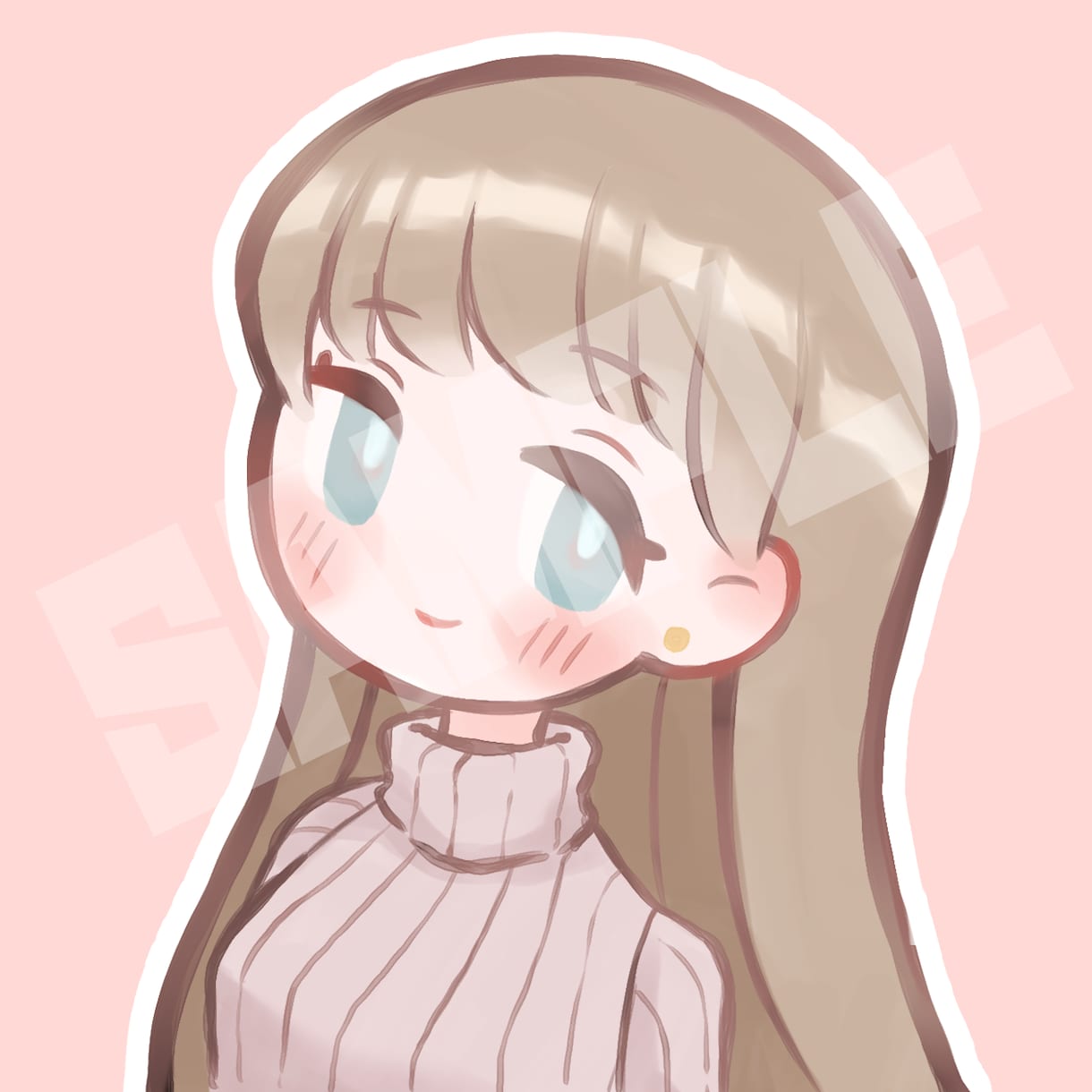 ふんわり可愛いミニキャラアイコンを描きます SNSアイコンなどで使えるイラストが欲しい方へ イメージ2