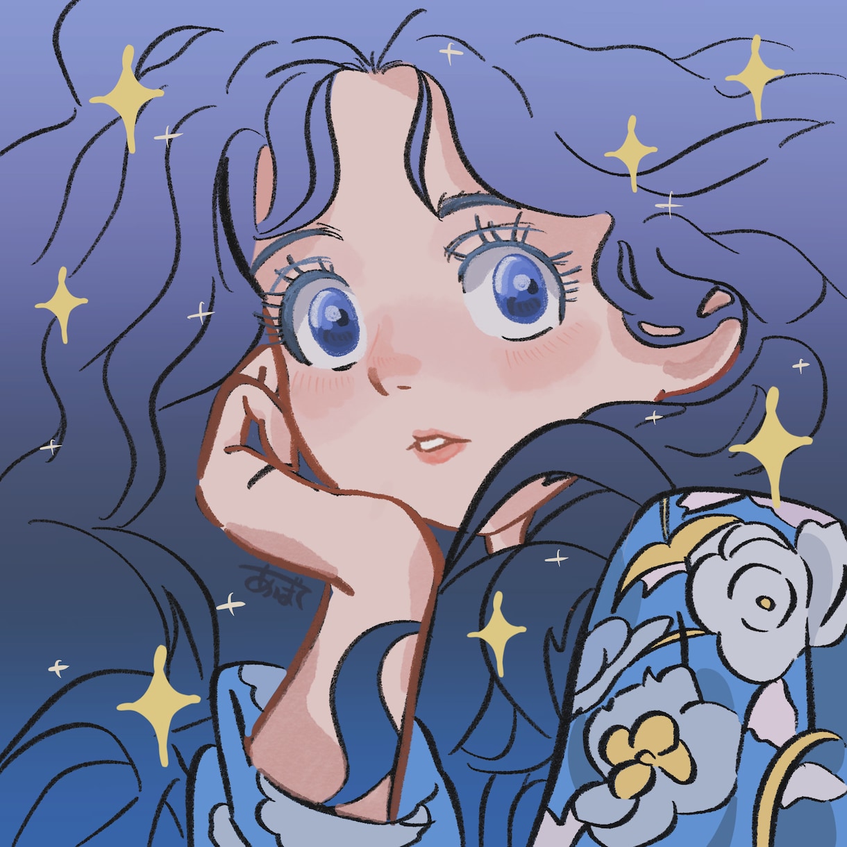 手書きのぬくもりを活かした目を惹くイラスト描きます SNSアイコンや記念イラスト、立ち絵、キャラデザにおすすめ！ イメージ1