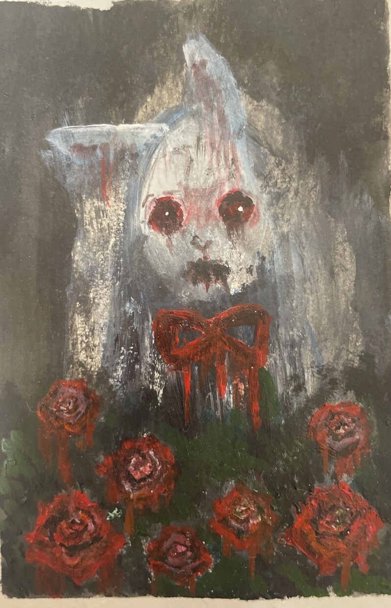 ゆるかわ×ほんのりホラーなイラストを制作します クレヨンの温かみで描く、かわいくてちょっぴりほらーな世界 イメージ6