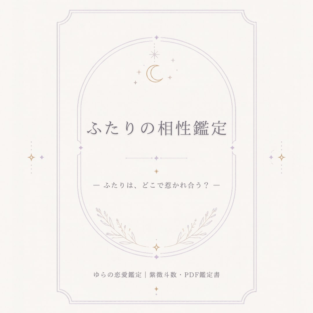 紫微斗数でふたりの相性と3か月の流れを鑑定します モニター価格・先着5名／ふたりの命盤図つき イメージ1