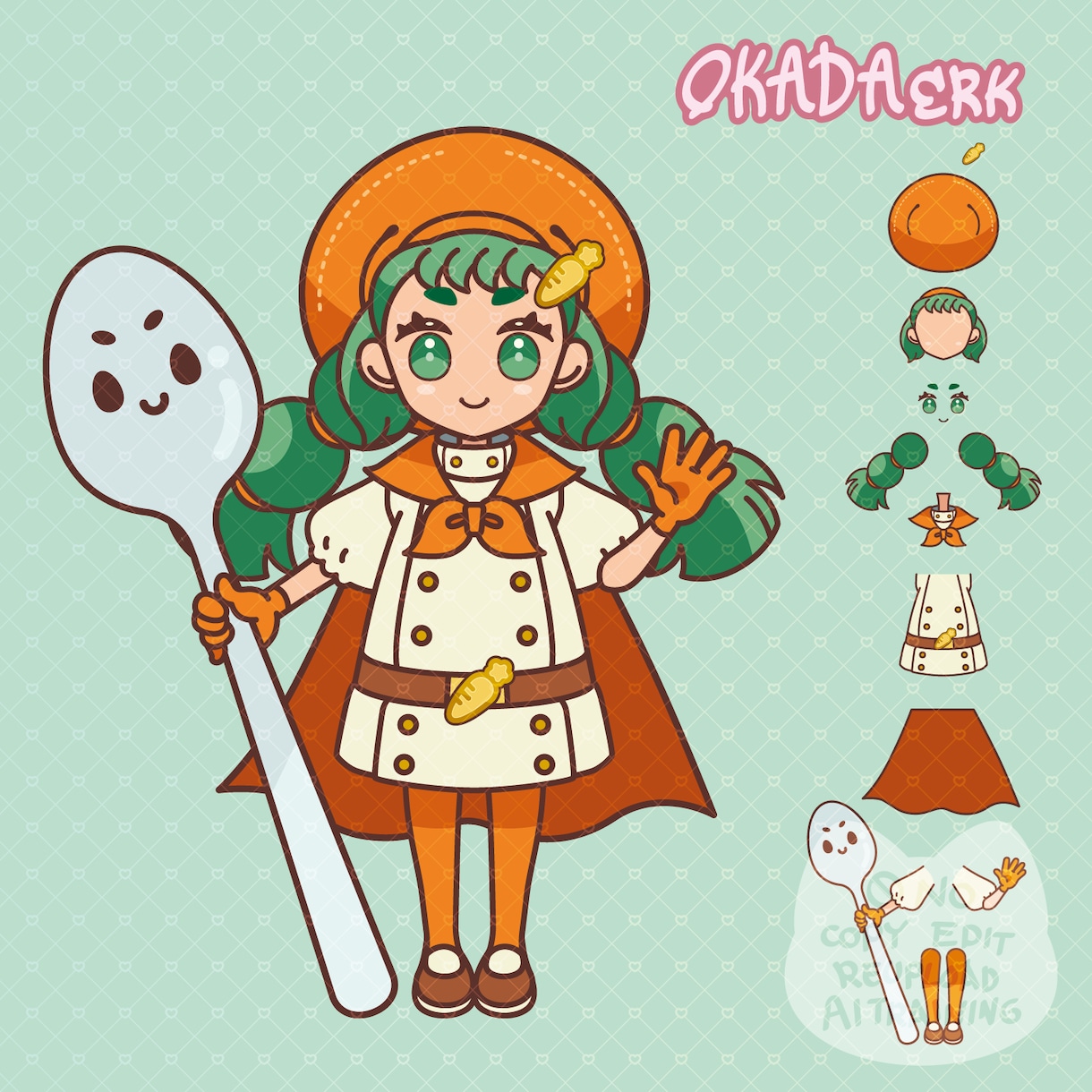 llustrator形式でミニキャラ作成します 商用可・著作権込みでお店のキャラクターやグッズ用イラストを！ イメージ7