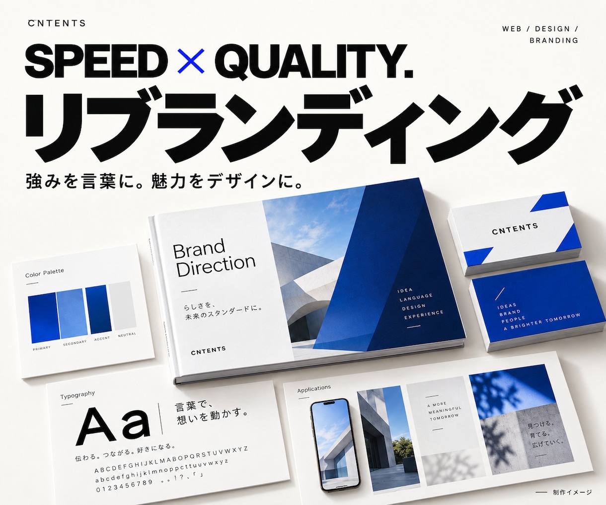 強みと言葉を整理しリブランディングします スピード×クオリティ|強みと言葉と見せ方を整理 イメージ1